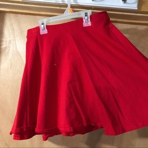 forever 21 red skater skirt